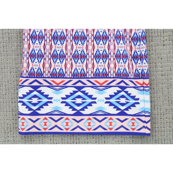 Renee C Pencil Skirt Womens Petite Multicolor Aztec Pattern Stretchy Size MP - Picture 3 of 8